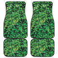 Green Ivy Wall Print Front and Back Car Floor Mats