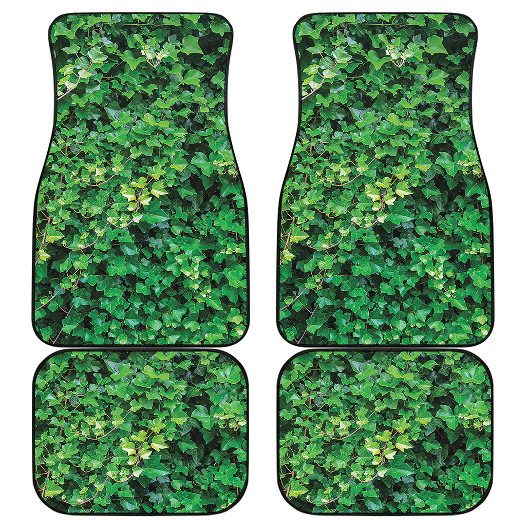 Green Ivy Wall Print Front and Back Car Floor Mats