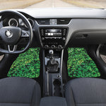 Green Ivy Wall Print Front and Back Car Floor Mats