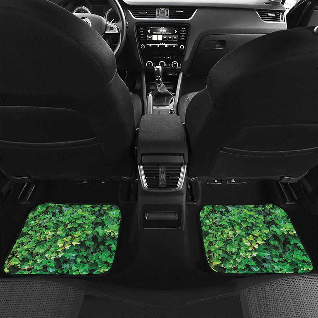 Green Ivy Wall Print Front and Back Car Floor Mats
