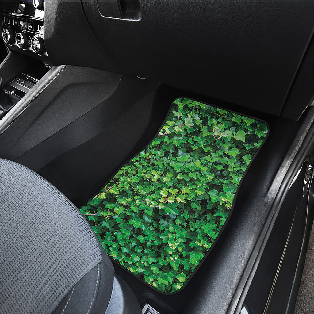 Green Ivy Wall Print Front and Back Car Floor Mats