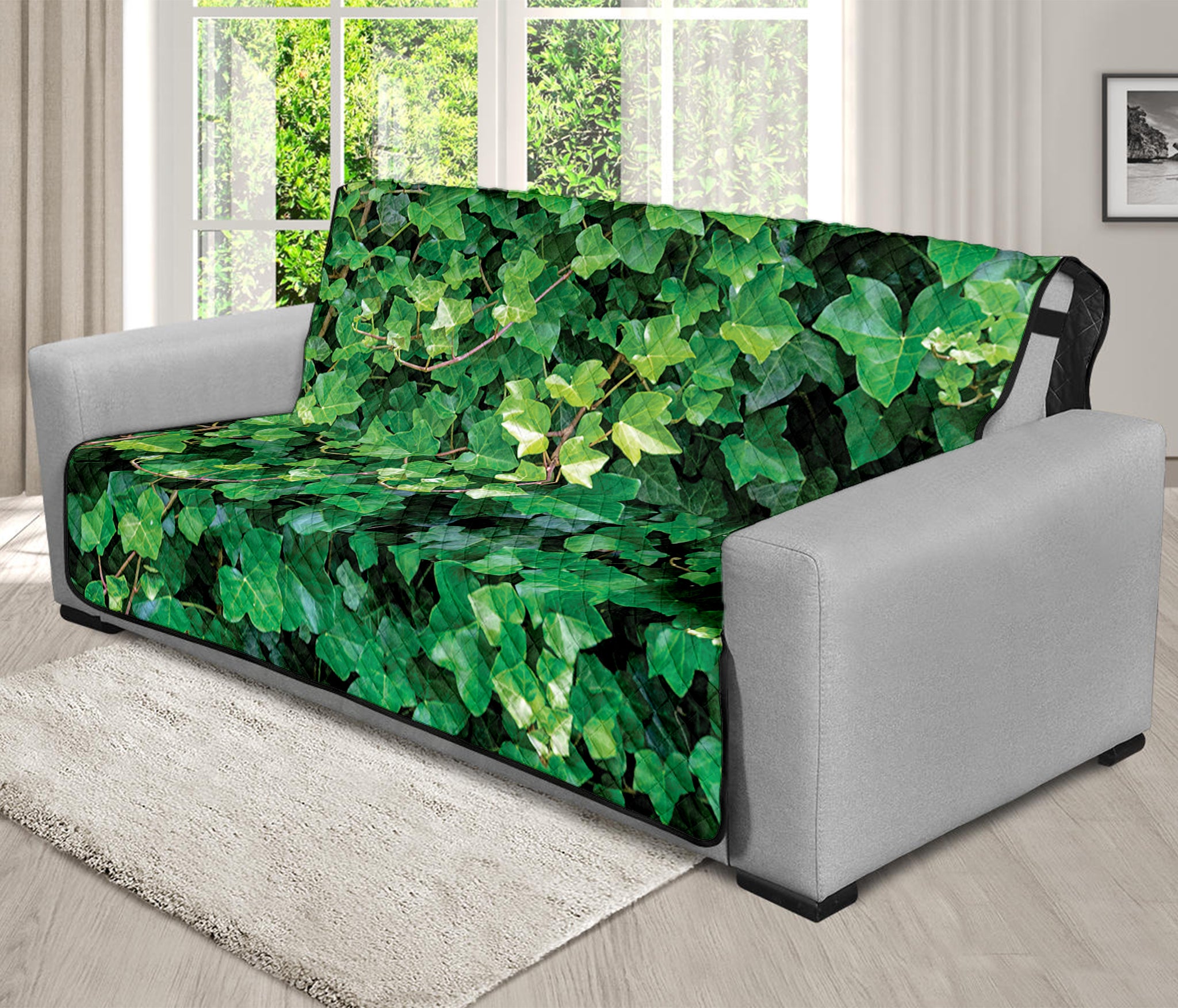 Green Ivy Wall Print Futon Protector