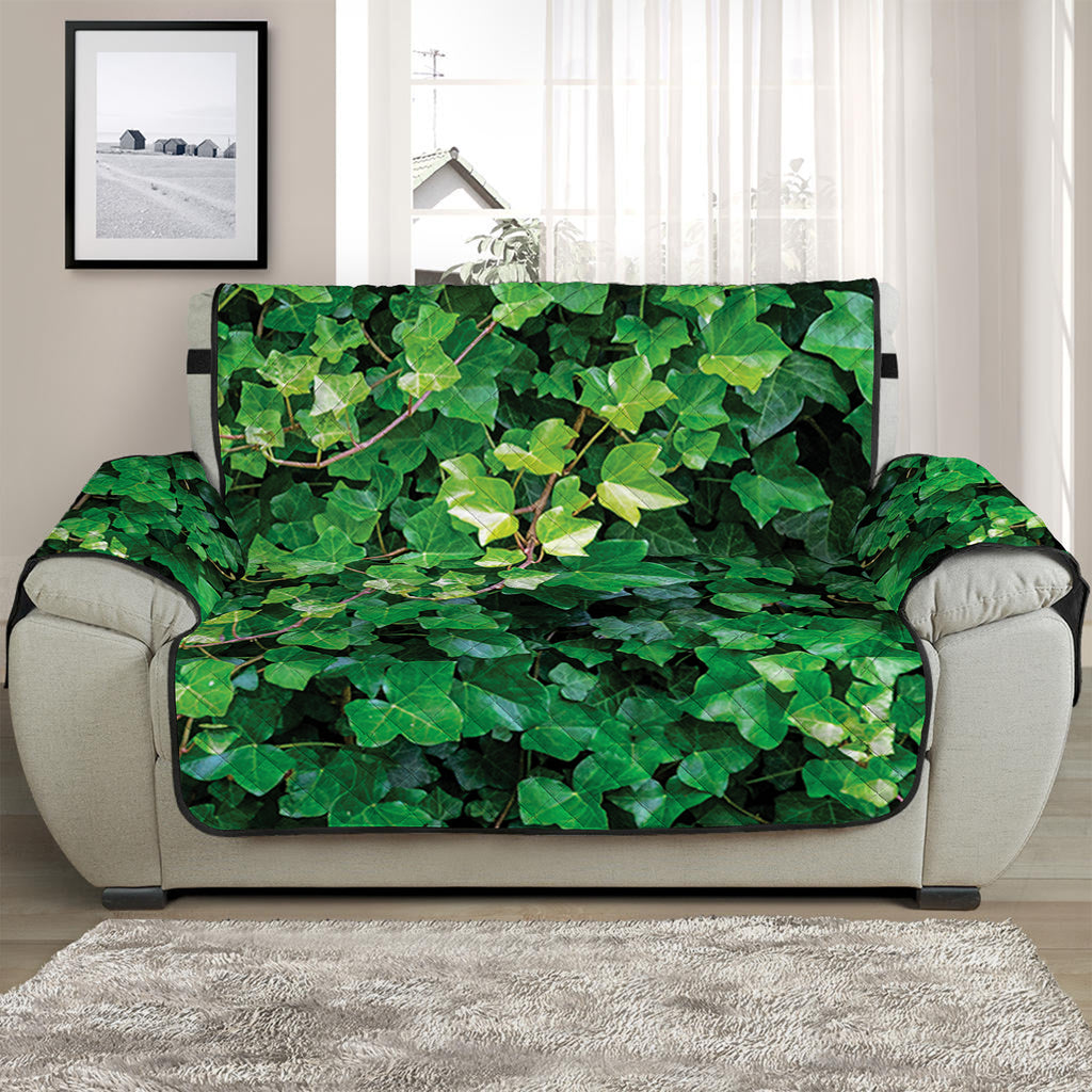 Green Ivy Wall Print Half Sofa Protector