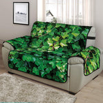 Green Ivy Wall Print Half Sofa Protector