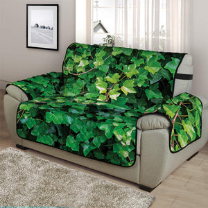 Green Ivy Wall Print Half Sofa Protector