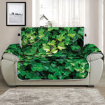 Green Ivy Wall Print Half Sofa Protector