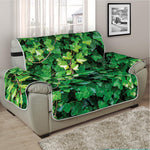 Green Ivy Wall Print Half Sofa Protector