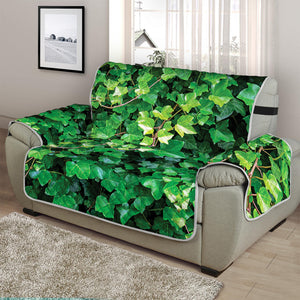 Green Ivy Wall Print Half Sofa Protector