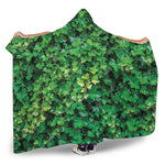 Green Ivy Wall Print Hooded Blanket
