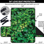 Green Ivy Wall Print Loveseat Protector