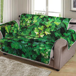 Green Ivy Wall Print Loveseat Protector