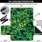 Green Ivy Wall Print Loveseat Protector