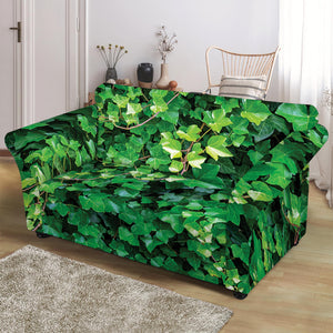 Green Ivy Wall Print Loveseat Slipcover