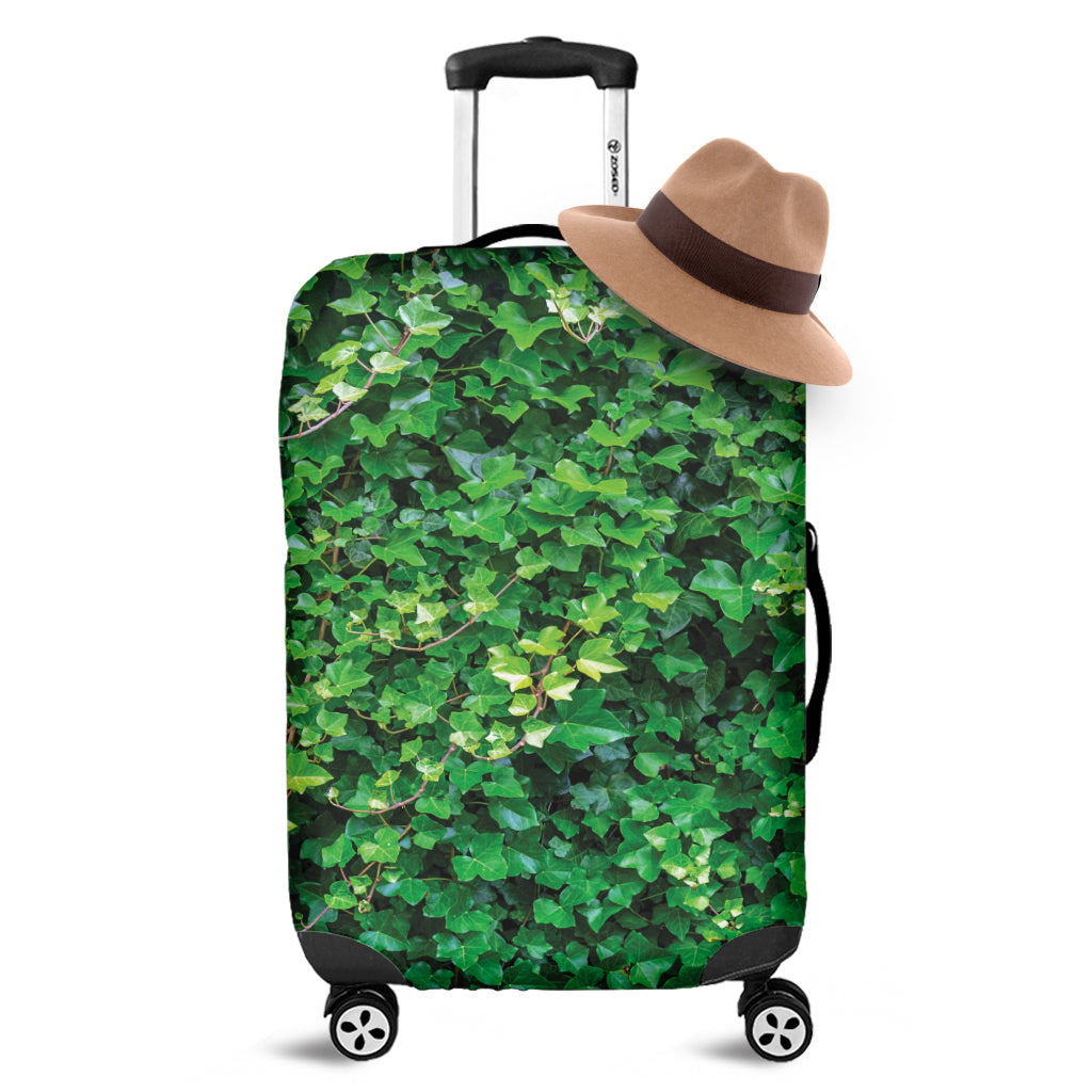 Green Ivy Wall Print Luggage Cover