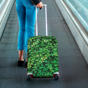 Green Ivy Wall Print Luggage Cover