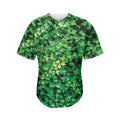Green Ivy Wall Print Men's Baseball Jersey
