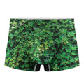 Green Ivy Wall Print Men's Boxer Briefs