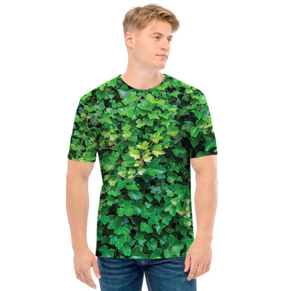Green Ivy Wall Print Men's T-Shirt