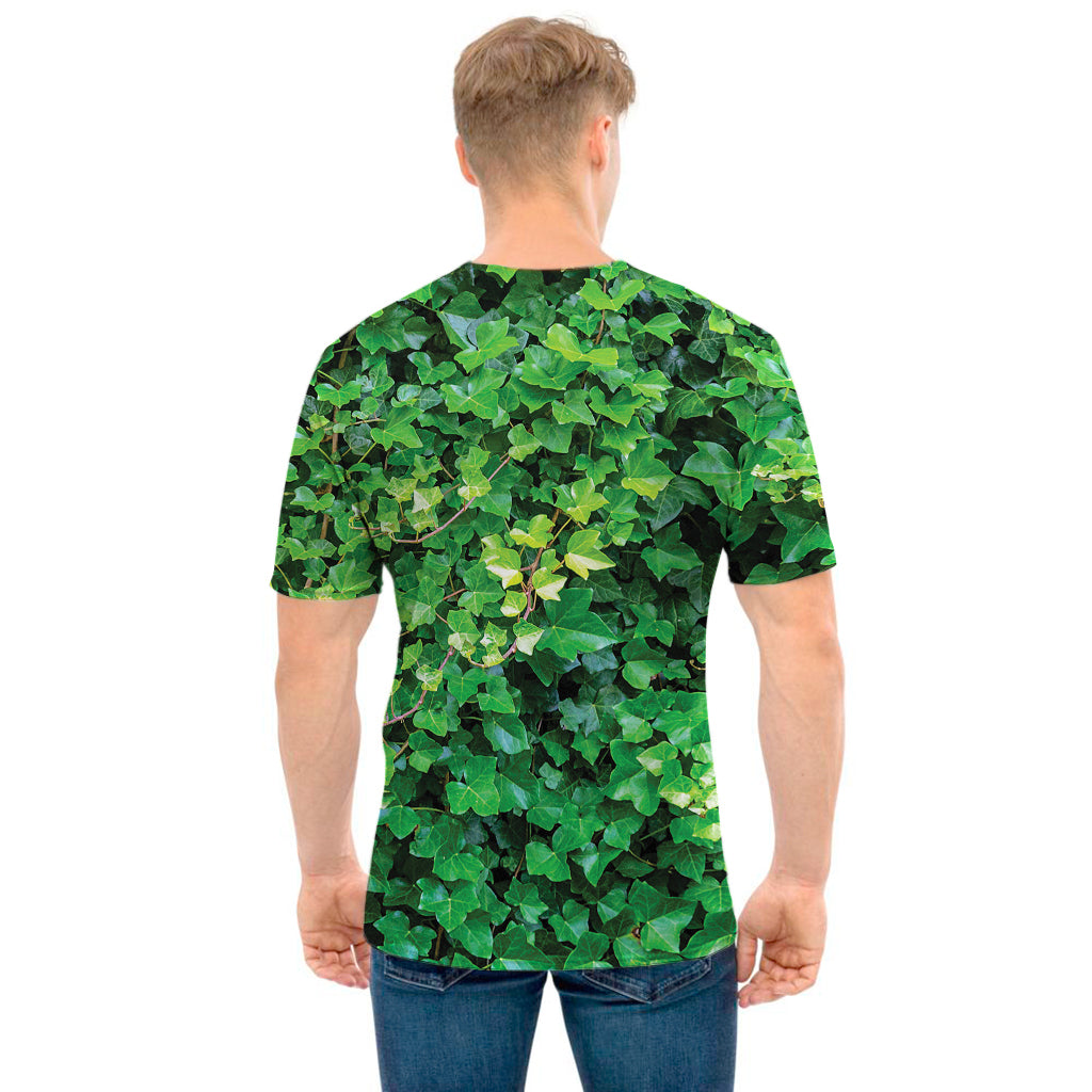 Green Ivy Wall Print Men's T-Shirt