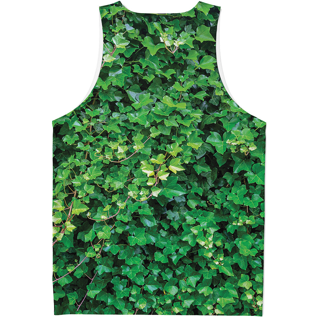 Green Ivy Wall Print Men's Tank Top