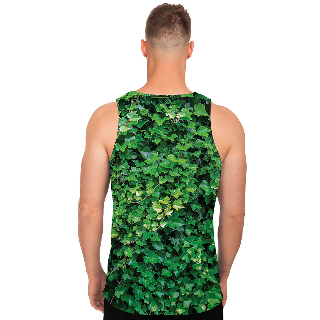 Green Ivy Wall Print Men's Tank Top