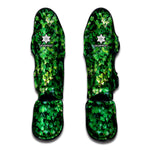 Green Ivy Wall Print Muay Thai Shin Guard