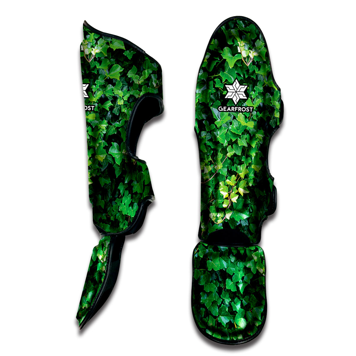 Green Ivy Wall Print Muay Thai Shin Guard