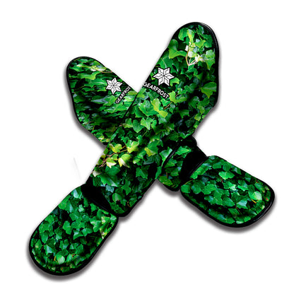 Green Ivy Wall Print Muay Thai Shin Guard