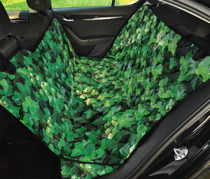 Green Ivy Wall Print Pet Car Back Seat Cover