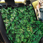 Green Ivy Wall Print Pet Car Back Seat Cover