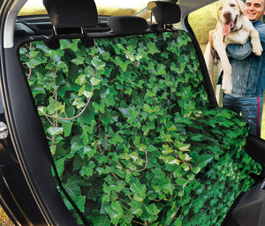 Green Ivy Wall Print Pet Car Back Seat Cover