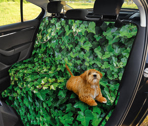 Green Ivy Wall Print Pet Car Back Seat Cover