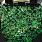 Green Ivy Wall Print Pet Car Back Seat Cover