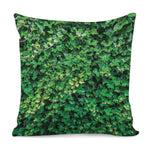 Green Ivy Wall Print Pillow Cover