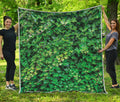 Green Ivy Wall Print Quilt