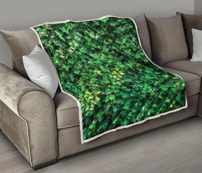 Green Ivy Wall Print Quilt
