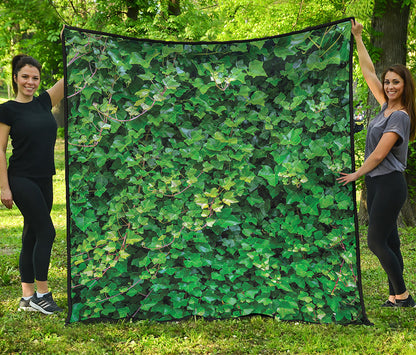 Green Ivy Wall Print Quilt