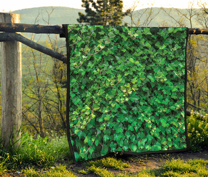 Green Ivy Wall Print Quilt