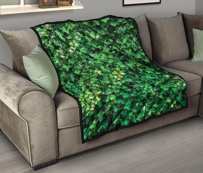 Green Ivy Wall Print Quilt