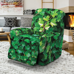 Green Ivy Wall Print Recliner Slipcover