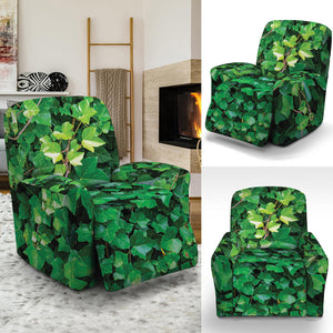 Green Ivy Wall Print Recliner Slipcover