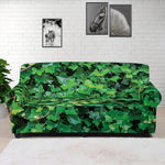 Green Ivy Wall Print Sofa Cover