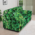 Green Ivy Wall Print Sofa Cover