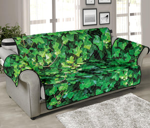 Green Ivy Wall Print Sofa Protector