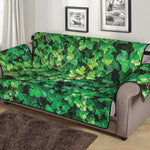 Green Ivy Wall Print Sofa Protector