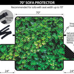 Green Ivy Wall Print Sofa Protector