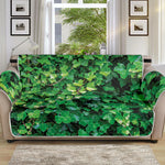 Green Ivy Wall Print Sofa Protector