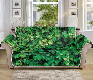 Green Ivy Wall Print Sofa Protector