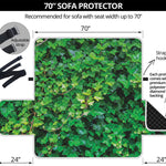 Green Ivy Wall Print Sofa Protector