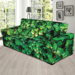 Green Ivy Wall Print Sofa Slipcover